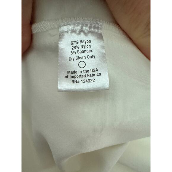 Emerson Fry Edie Turtleneck Ponte Stretch Mini Dress in Ivory Size Large - Picture 12 of 13